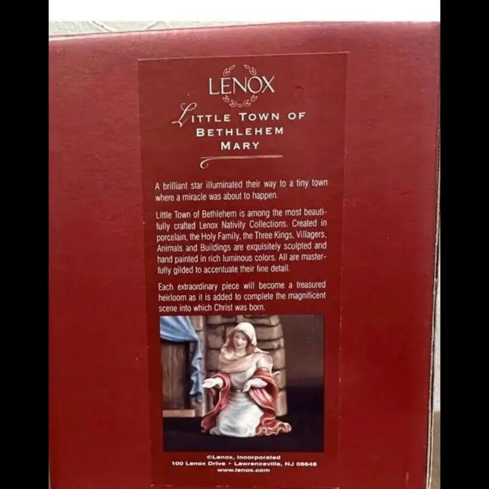 ✡️Lenox Holidays Little Town of Bethlehem Nativity Figurine Mary NIB